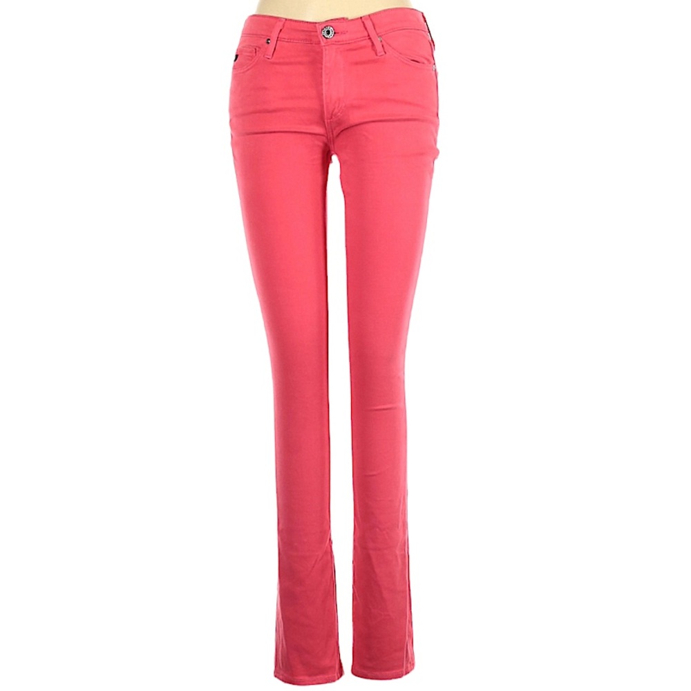 ADRIANO GOLDSCHMIED The Prima mid-rise cigarette stretch jeans solid pink 25